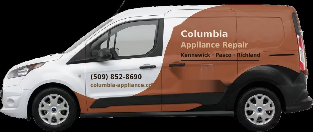 The Columbia Appliance service van, lettered for the Tri-Cities routes